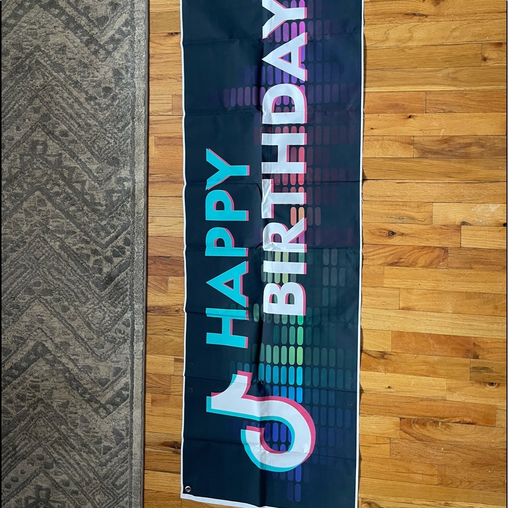 Tiktok Birthday Banner